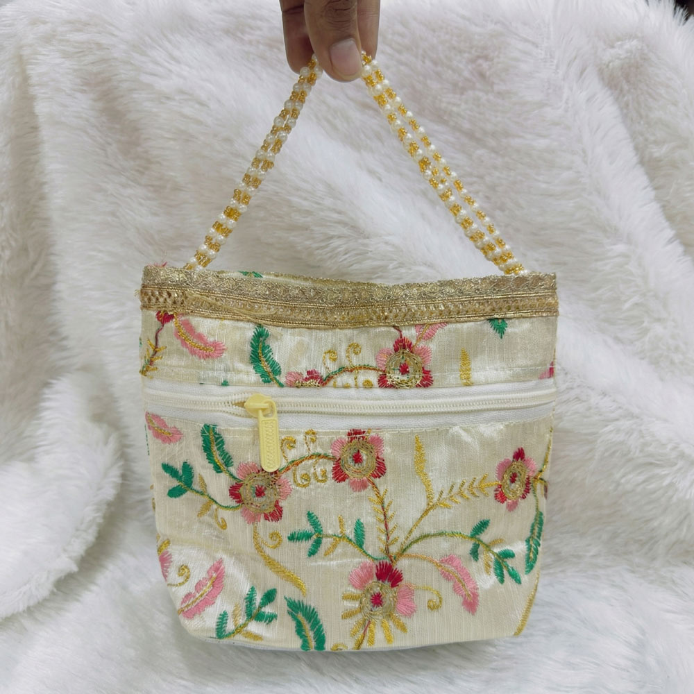 Sherwani Embroidered Pearl Handle Bag - JB010 – Jai Bramhani Bags